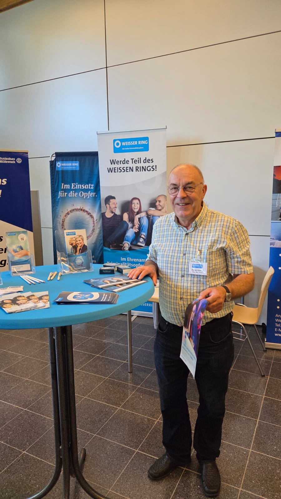 Werner Käding am Infostand